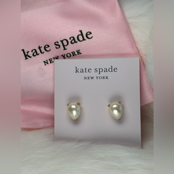 Kate Spade Brilliant State earrings. Color cream and gold. New with tags - Picture 3 of 6